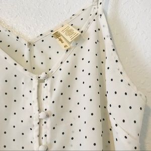 Polka dot flirty camisole top